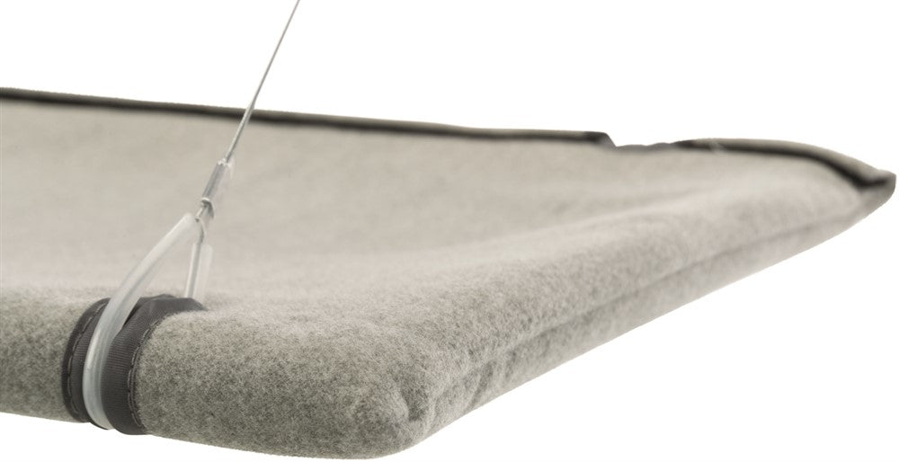 Fönsterdyna katt, med sugkoppar, 50 × 30 cm, grå