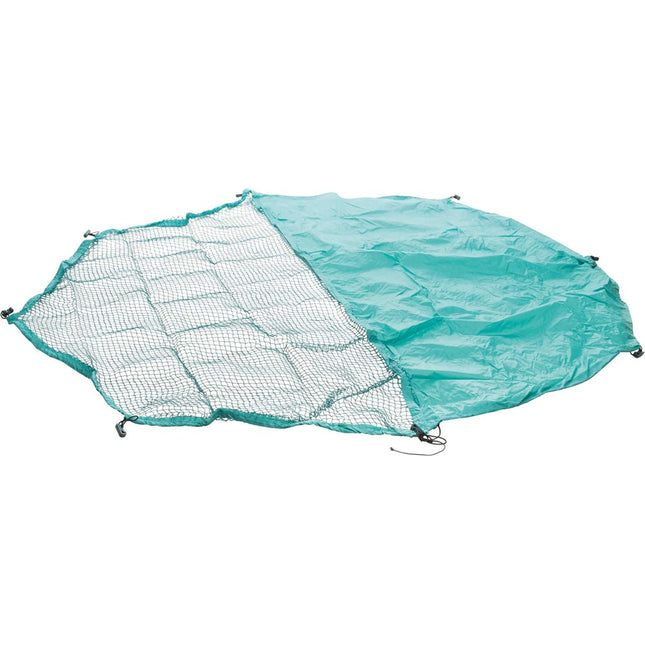 Trixie Utehage med skyddsnät – galv. metal, 8 sekt. ø 210 × 75 cm