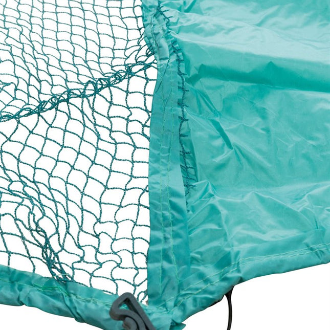 Trixie Utehage med skyddsnät – galv. metal, 8 sekt. ø 210 × 75 cm