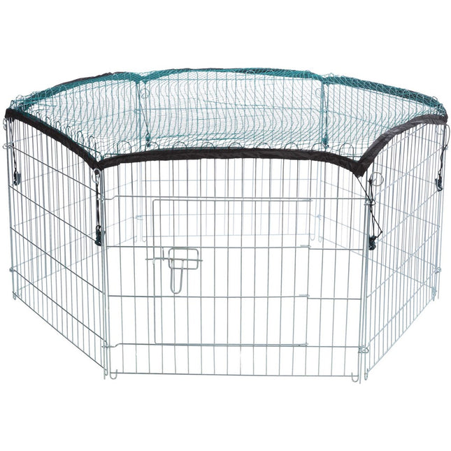 Trixie Galvaniserad utehage med skyddsnät, 6 sektioner – 120 × 58 cm