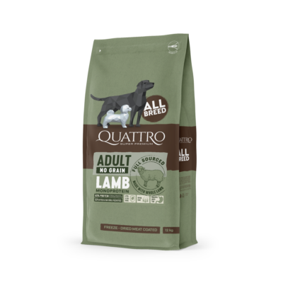 Quattro hundfoder Super Premium No Grain All Breed Adult, Lamb – 3 kg