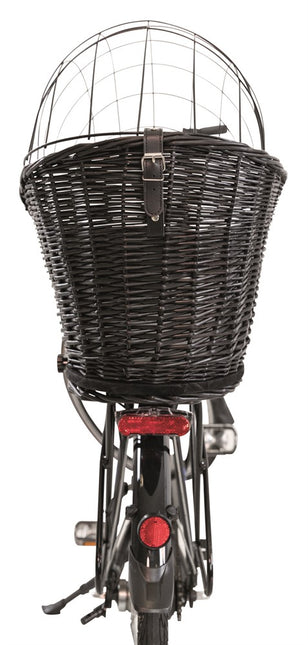 Trixie Cykelkorg för pakethållare – för pakethållare, pil, 35xh49 × 55 cm fäste 10,5–14,5 cm, svart