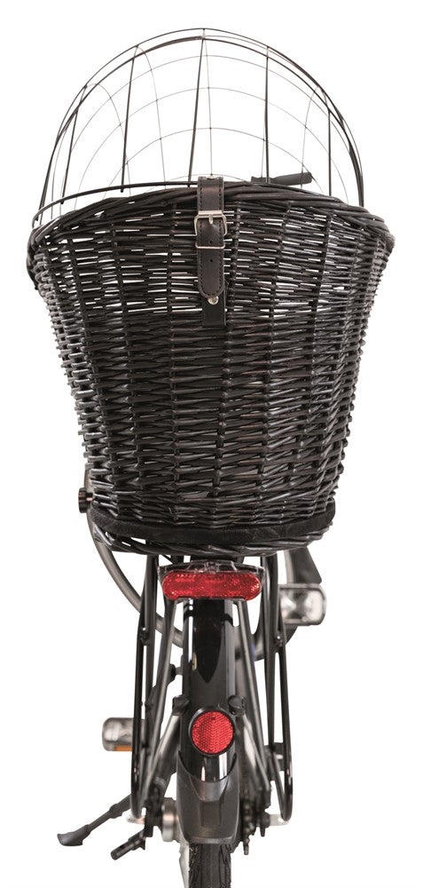 Cykelkorg för pakethållare, pil, 35xh49x55 cm fäste 10,5-14,5cm, svart