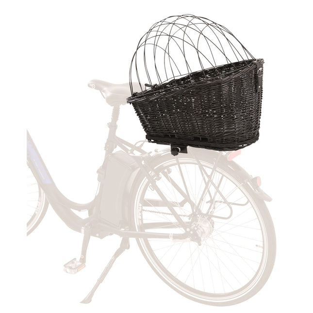 Trixie Cykelkorg för pakethållare – för pakethållare, pil, 35xh49 × 55 cm fäste 10,5–14,5 cm, svart