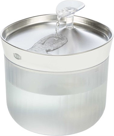 Aqua Clear fontän, plast/rostfritt stål, 2,5 l/18 × 16 × 18 cm, vit
