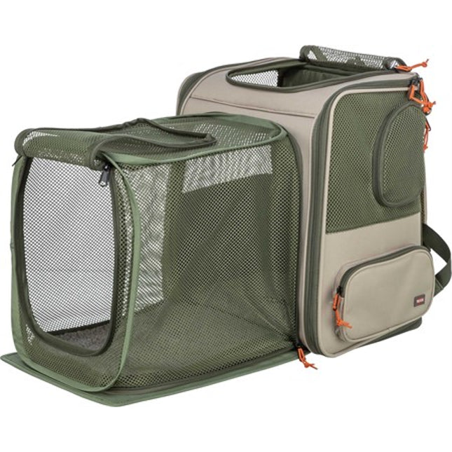 Trixie Ryggsäck Rocco – 40 × 42 × 30 cm, Beige/olivgrön