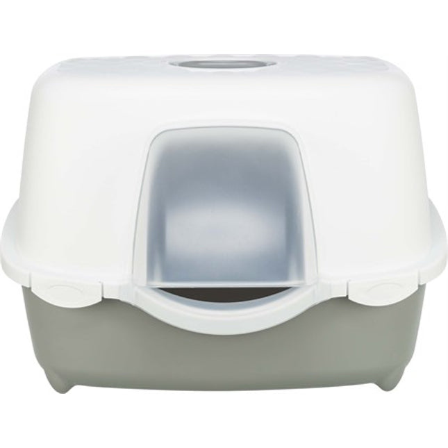 Kattoalett Utomhus Davio Top, med huva, 56 × 39 × 39 cm, salvia/vit