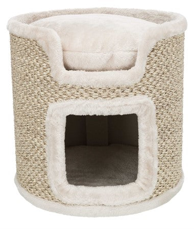 Klösmöbel Cat-Tower Ria, ø 37 x h37 cm, ljusgrå/beige