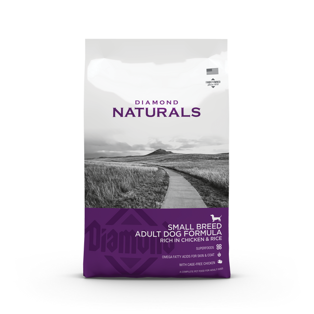 Diamond Naturals Small Breed Adult Dog Chicken & Rice hundfoder – 2 kg