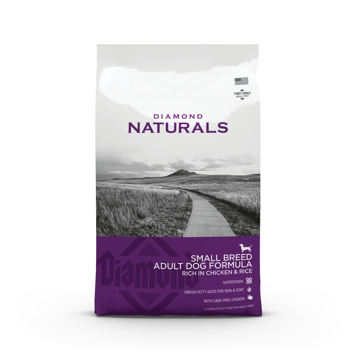 Diamond Naturals Small Breed Adult Dog Chicken & Rice hundfoder – 2 kg