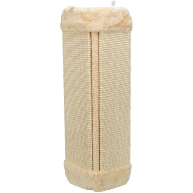 Trixie Hörnklösbräda i sisal och plysch – 32 × 60 cm, Beige