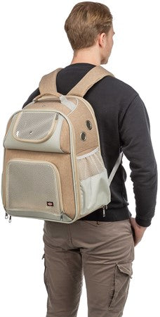 Ryggsäck Willow, 38 × 25 × 45 cm, beige/brun